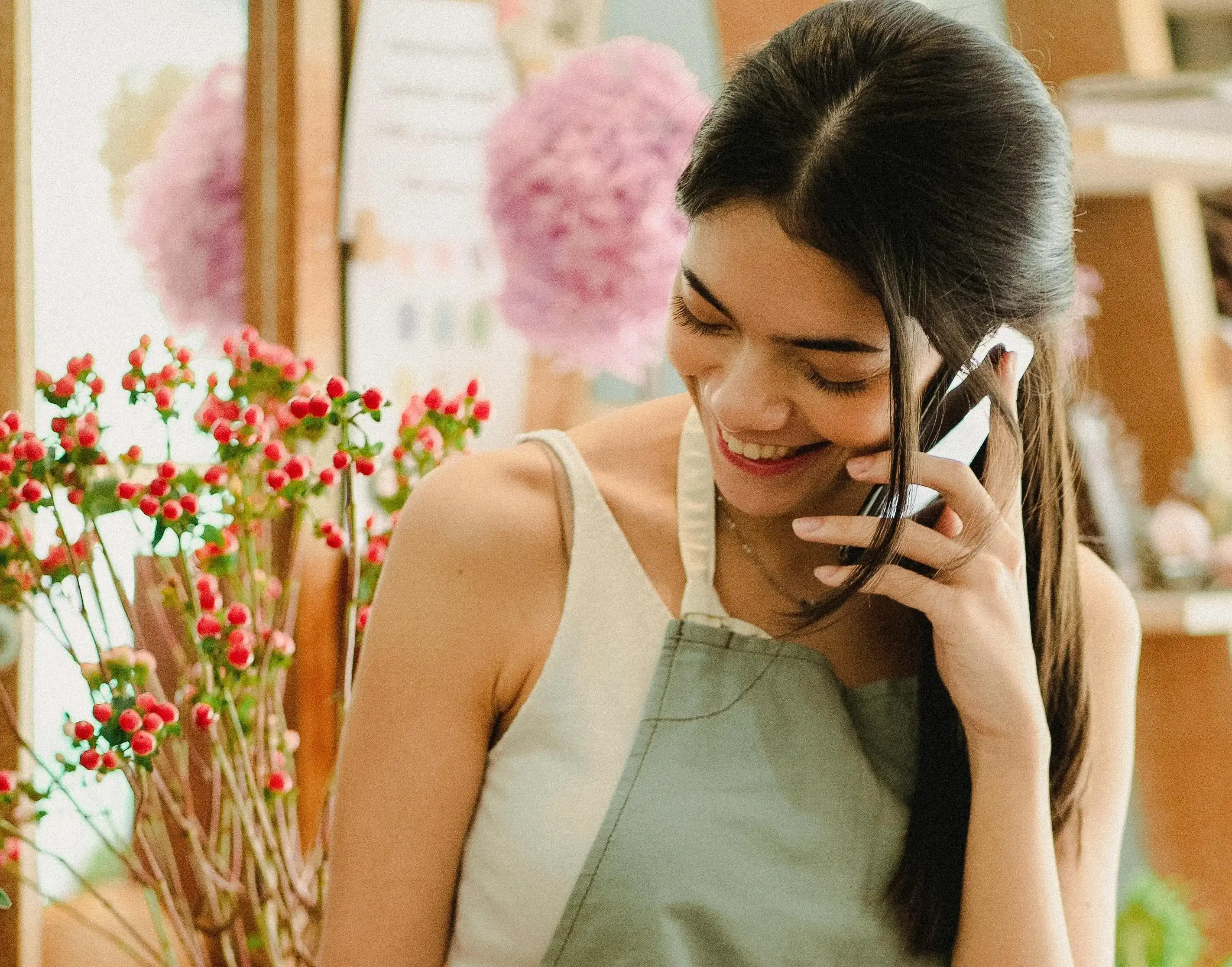 Caring for growing flowers