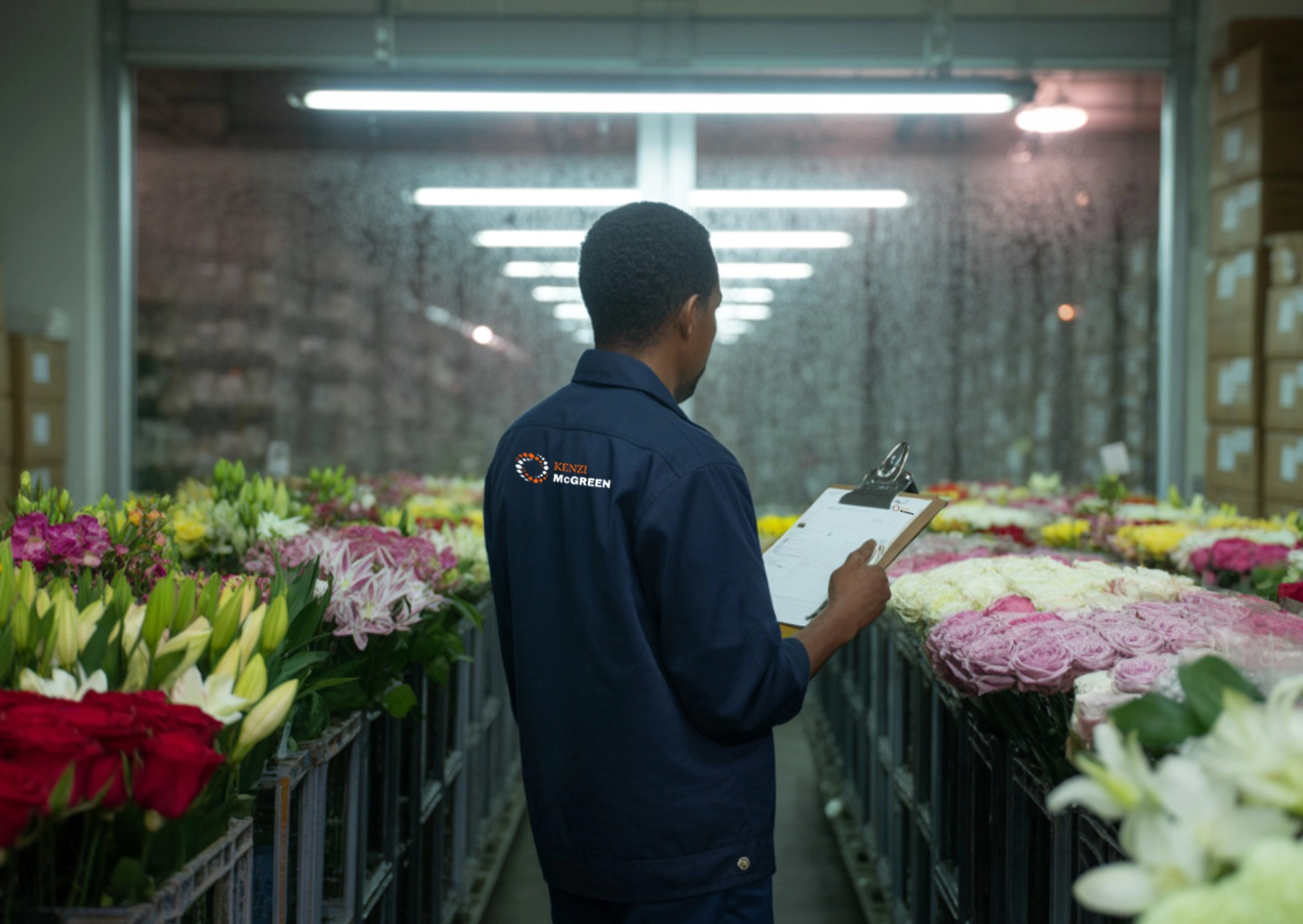 Packaging flowers for export